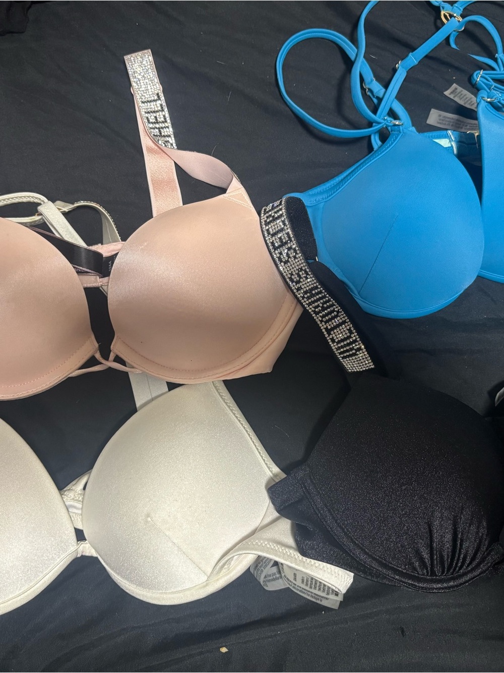 Victoria's Secret Swim Bikini Tops - Pink, Blue, White & Black